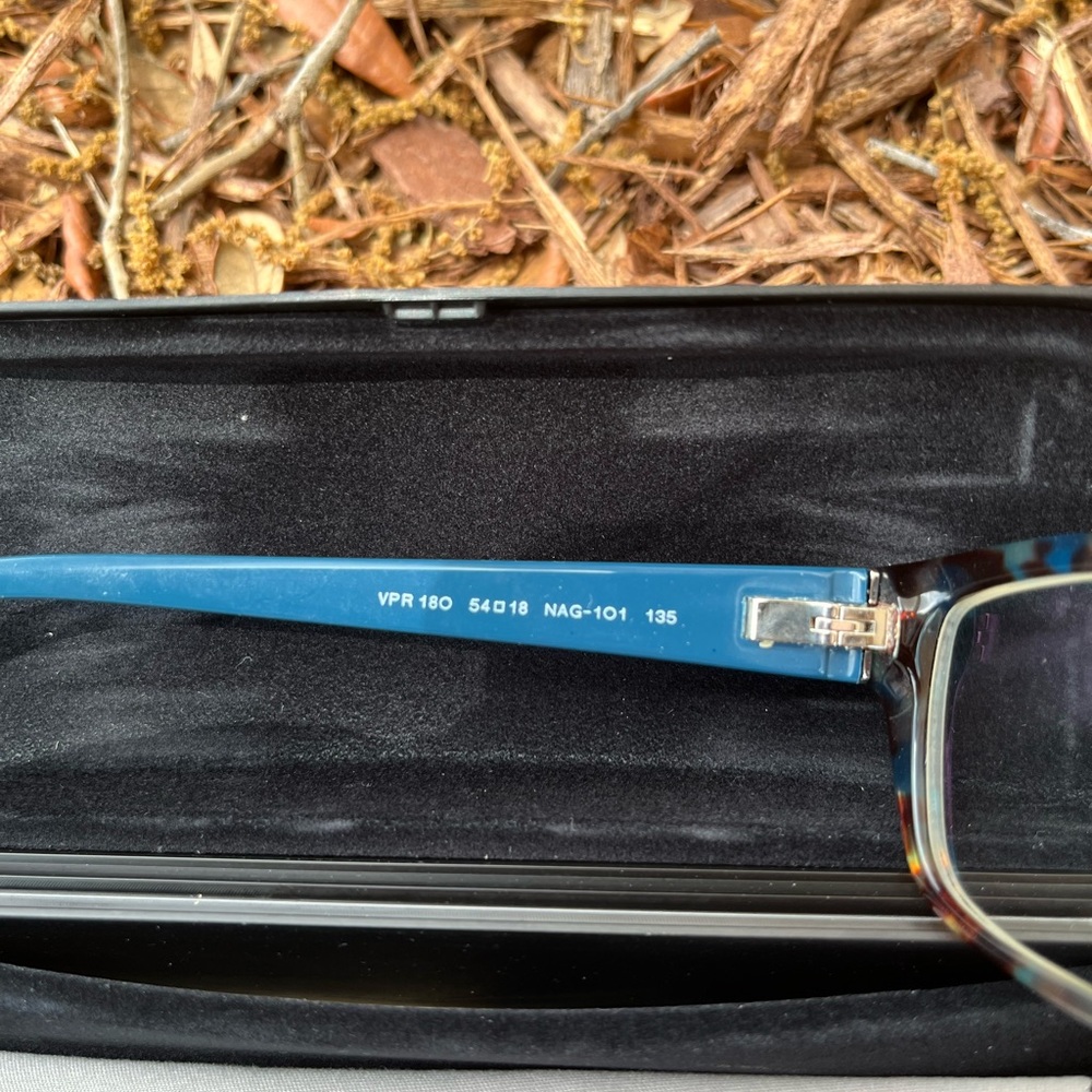 Prada Havana Spotted Blue Eyeglasses - Picture 4 of 5